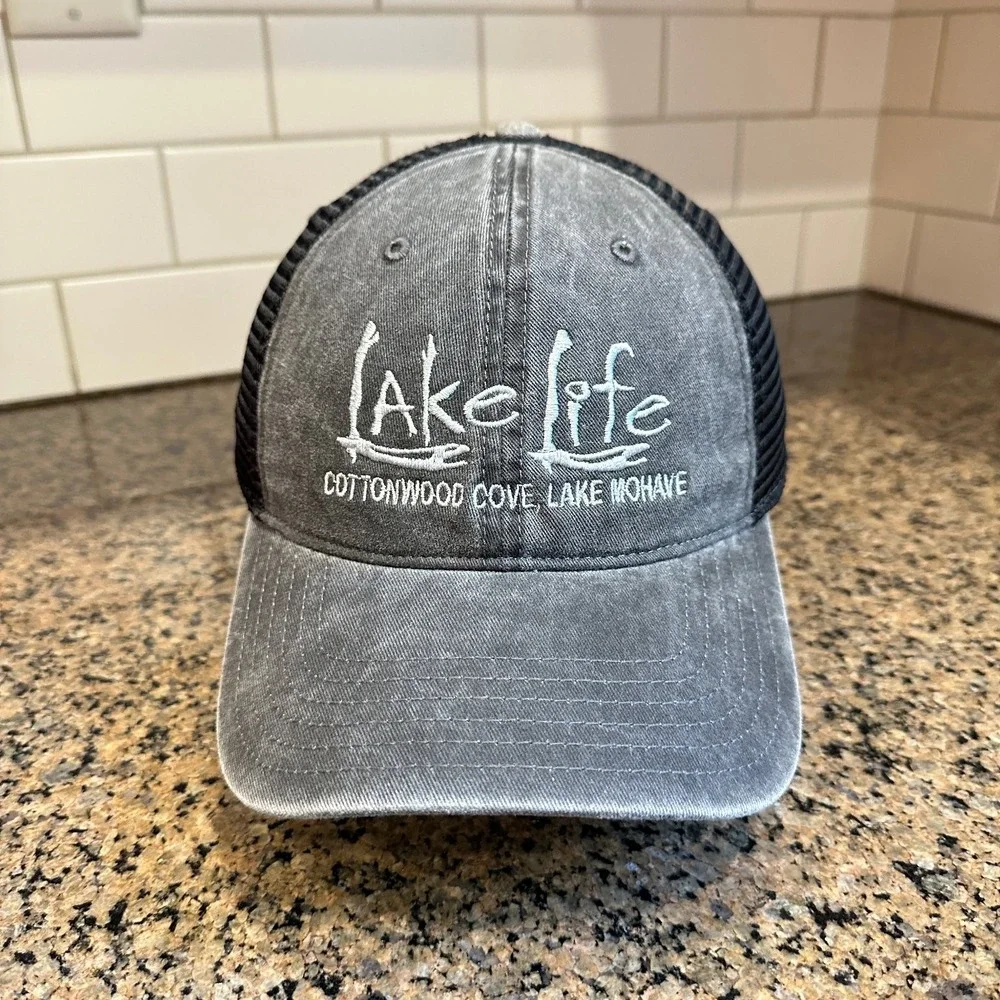Lake Life Cottonwood Cove Lake Mohave OTTO Hat Trucker Snapback Gray